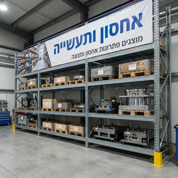 מדפי אחסון תעשייתי למפעלים - מערכת מדפים כבדה במפעל